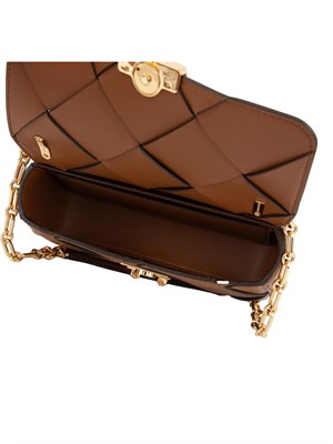 Borsa donna Michael Michael Kors modello Tribeca in pelle cuoio intrecciata in DONNA