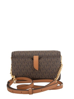 Borsa donna Michael Michael Kors modello Heather extra-small in pelle marrone logo in DONNA