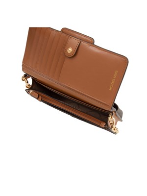 Borsa donna Michael Michael Kors modello Heather extra-small in pelle marrone logo in DONNA