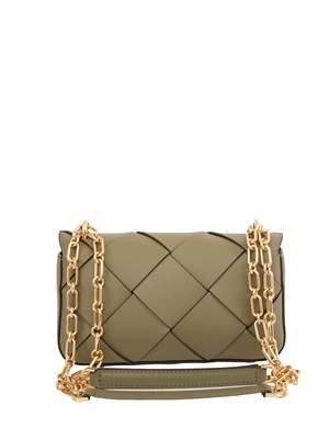 Borsa donna Michael Michael Kors modello Tribeca in pelle verde intrecciata in DONNA