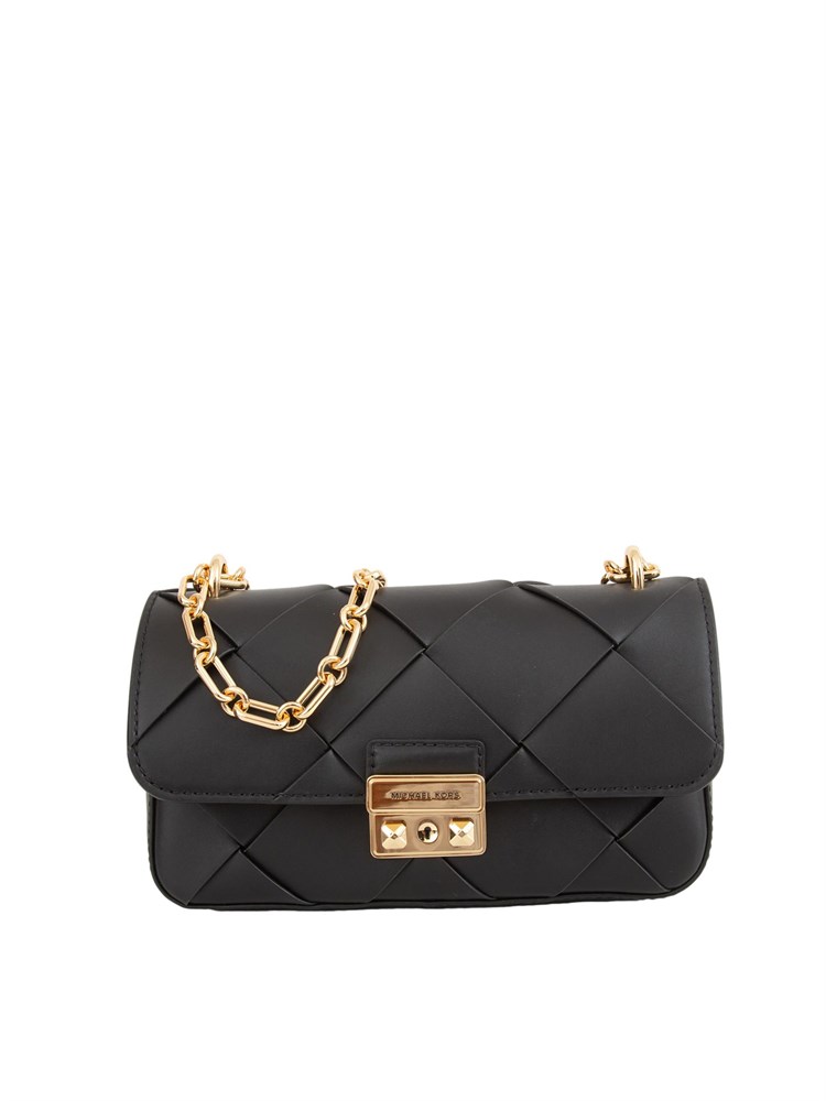 Borsa donna Michael Michael Kors modello Tribeca in pelle nera intrecciata