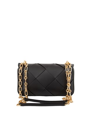 Borsa donna Michael Michael Kors modello Tribeca in pelle nera intrecciata in DONNA