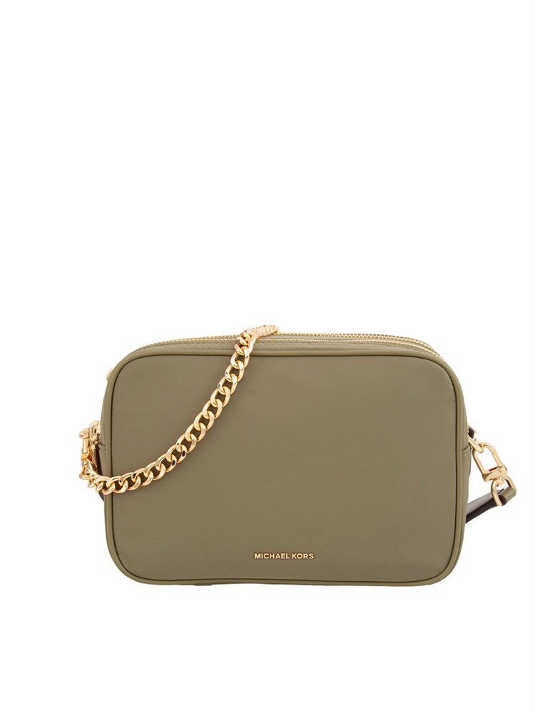 Borsa tracolla Michael Michael Kors modello Bryant in nylon verde