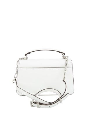 Borsa satchel Michael Michael Kors in pelle bianca con metalleria argento in DONNA