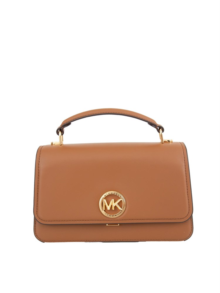 Borsa donna Michael Michael Kors modello Delancey in pelle marrone