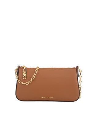 Borsetta Michael Michael Kors in pelle cuoio con catena oro in DONNA