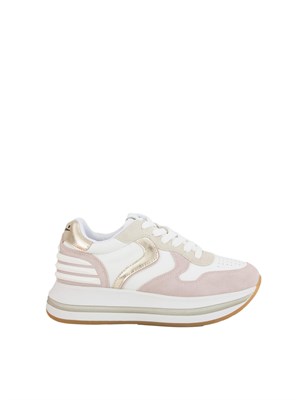 Sneakers rosa Voile Blanche in suede e tessuto tecnico in DONNA