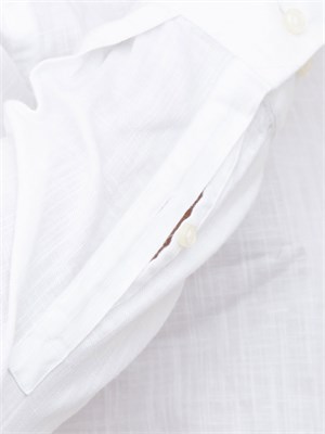 Camicia slim fit Hugo uomo in twill di cotone bianco facile da stirare in UOMO