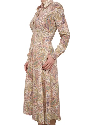 Abito midi Etro con fantasia Paisley all-over in DONNA