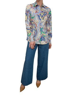 Camicia fantasia Paisley all-over Etro con vestibilità slim in DONNA