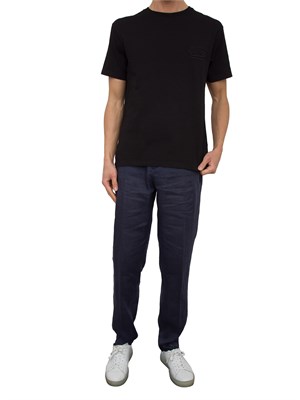 Pantaloni jogging blu Etro uomo in cotone con tasche laterali e posteriori in UOMO