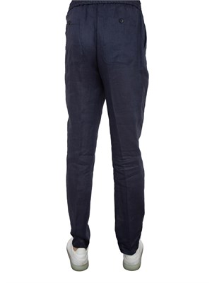 Pantaloni jogging blu Etro uomo in cotone con tasche laterali e posteriori in UOMO