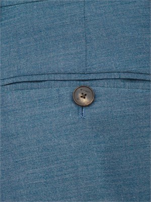 Pantaloni azzurri Etro uomo in misto lino con piega stirata in UOMO