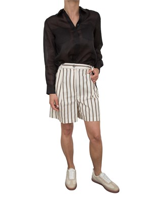 Camicia nera Marella in ramiè trasparente in DONNA
