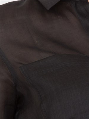 Camicia nera Marella in ramiè trasparente in DONNA