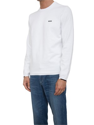 Maglione Boss bianco con logo in UOMO