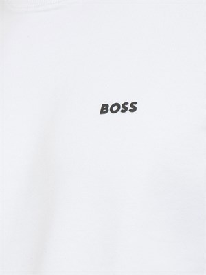 Maglione Boss bianco con logo in UOMO
