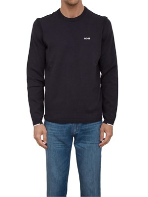 Maglione Boss blu con logo in UOMO