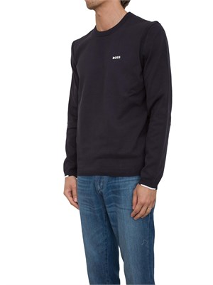 Maglione Boss blu con logo in UOMO