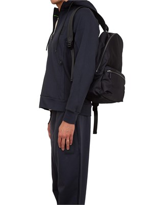 Felpa con cappuccio Boss blu con zip e toppa con logo in UOMO