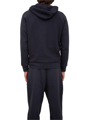 Felpa con cappuccio Boss blu con zip e toppa con logo in UOMO