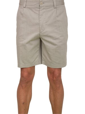 Bermuda Boss uomo in pregiato misto lino beige in UOMO