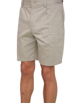 Bermuda Boss uomo in pregiato misto lino beige in UOMO