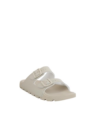 Sandali Hugo Boss beige all-gender con doppia fascia e tomaia lavorata in UOMO