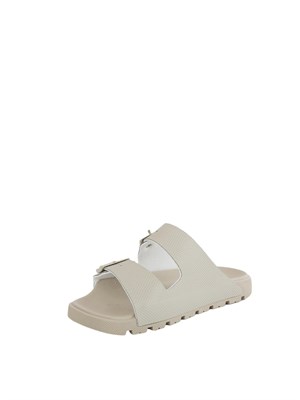 Sandali Hugo Boss beige all-gender con doppia fascia e tomaia lavorata in UOMO
