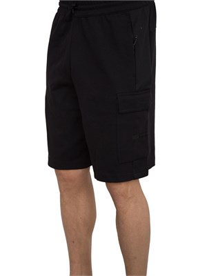 Bermuda cargo EA7 in misto cotone nero in UOMO