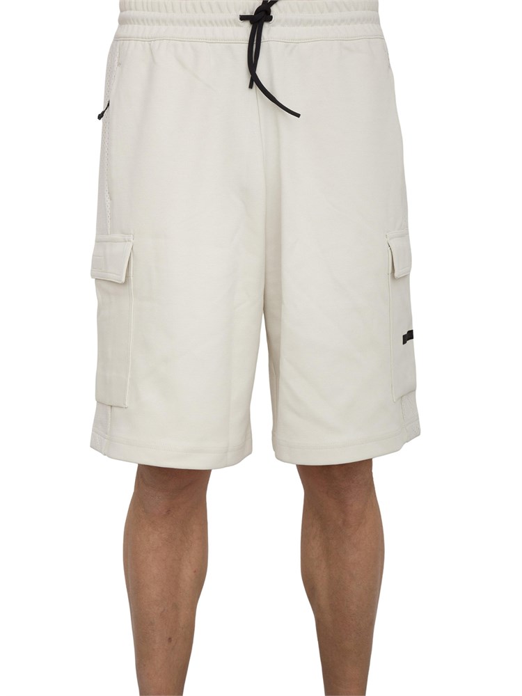 Bermuda cargo EA7 in misto cotone avorio