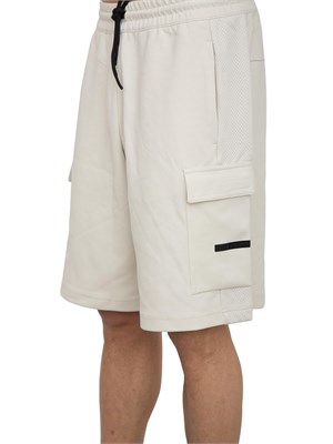 Bermuda cargo EA7 in misto cotone avorio in UOMO