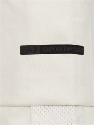 Bermuda cargo EA7 in misto cotone avorio in UOMO