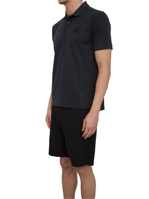 Polo Ea7 Lux Identity in misto modal nero in UOMO