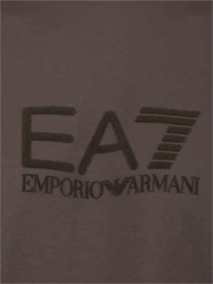 T-shirt EA7 Lux Identity in jersey di misto modal taupe in UOMO