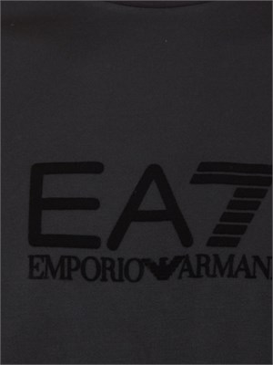 T-shirt EA7 Lux Identity in jersey di misto modal nero in UOMO