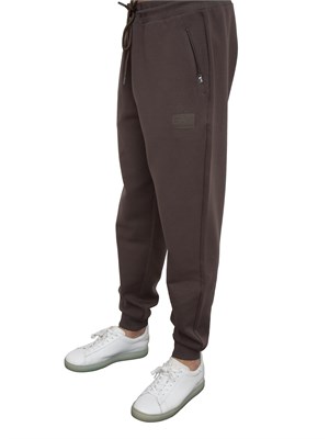 Pantalone EA7 in interlock di misto cotone taupe in UOMO