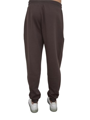 Pantalone EA7 in interlock di misto cotone taupe in UOMO