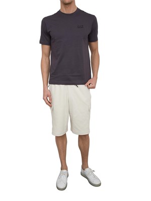 T-shirt EA7 Core Identity in cotone Pima grigio in UOMO