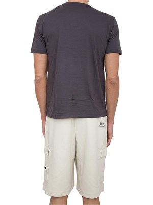T-shirt EA7 Core Identity in cotone Pima grigio in UOMO
