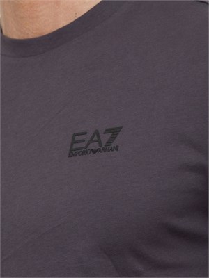 T-shirt EA7 Core Identity in cotone Pima grigio in UOMO