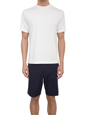 T-shirt EA7 Lux Identity in jersey di misto modal avorio in UOMO