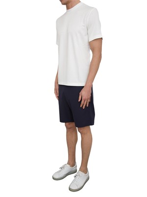 T-shirt EA7 Lux Identity in jersey di misto modal avorio in UOMO