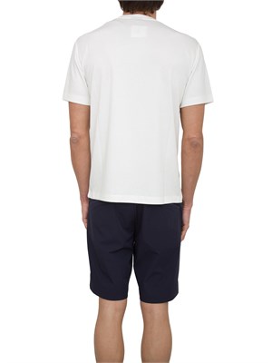T-shirt EA7 Lux Identity in jersey di misto modal avorio in UOMO