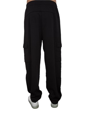 Pantaloni cargo EA7 in misto cotone nero in UOMO