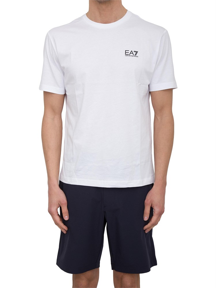 T-shirt EA7 Core Identity in cotone Pima bianco