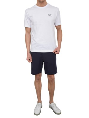 T-shirt EA7 Core Identity in cotone Pima bianco in UOMO
