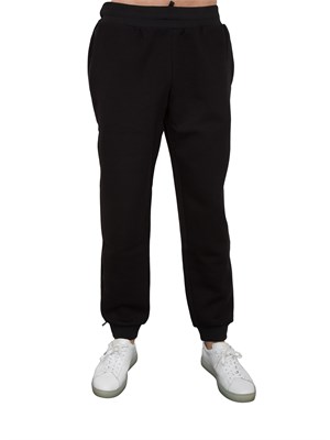 Pantalone tuta EA7 in misto cotone nero in UOMO