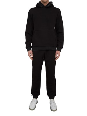 Pantalone tuta EA7 in misto cotone nero in UOMO