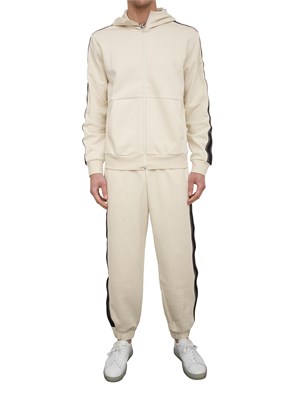 Pantaloni jogger EA7 Logo Series in misto cotone avorio in UOMO